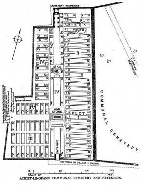 CWGC Cemetery Plan: ACHIET-LE-GRAND COMMUNAL CEMETERY EXTENSION