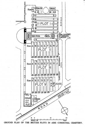 CWGC Cemetery Plan: AIRE COMMUNAL CEMETERY