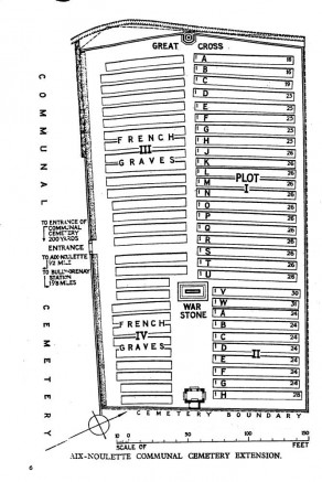 CWGC Cemetery Plan: AIX-NOULETTE COMMUNAL CEMETERY EXTENSION