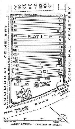 CWGC Cemetery Plan: ALBERT COMMUNAL CEMETERY EXTENSION
