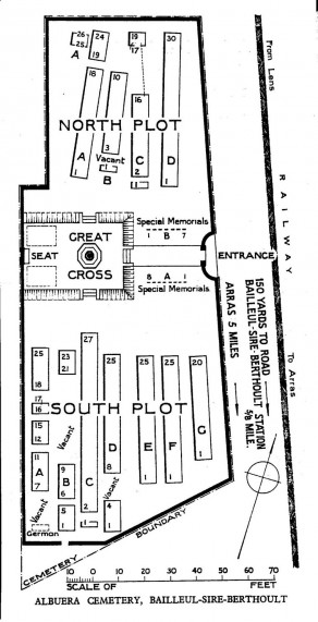 CWGC Cemetery Plan: ALBUERA CEMETERY, BAILLEUL-SIRE-BERTHOULT