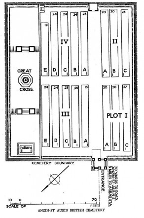CWGC Cemetery Plan: ANZIN-ST. AUBIN BRITISH CEMETERY