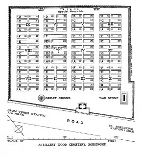 CWGC Cemetery Plan: ARTILLERY WOOD CEMETERY