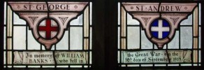 (1b) St Oswald's Church: Stained Glass Memorial Window (William Banks) - detail
