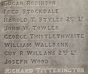 (1) War Memorial: detail, panel 2