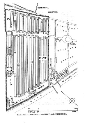 CWGC Cemetery Plan: BAILLEUL COMMUNAL CEMETERY, NORD