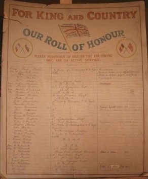 (4b) Calf Hall Road Wesleyan Chapel: Roll of Honour