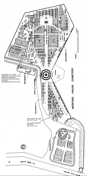 CWGC Cemetery Plan: BEDFORD HOUSE CEMETERY