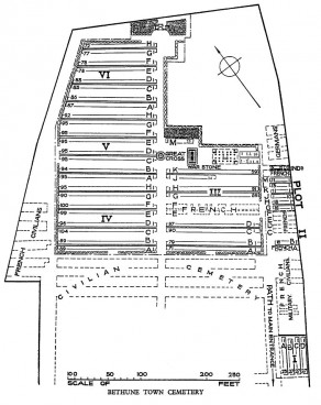 CWGC Cemetery Plan: BETHUNE TOWN CEMETERY