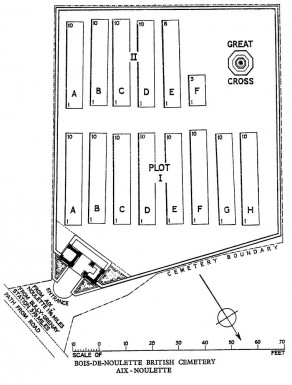 CWGC Cemetery Plan: BOIS-DE-NOULETTE BRITISH CEMETERY, AIX-NOULETTE