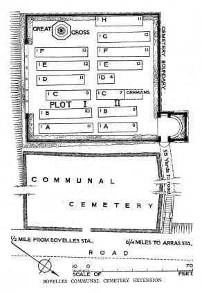 CWGC Cemetery Plan: BOYELLES COMMUNAL CEMETERY EXTENSION