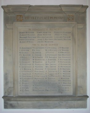 (1) Peace Hall: stone memorial tablet & Roll of Honour