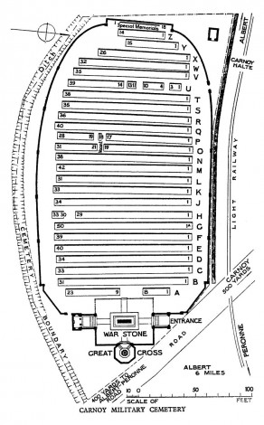 CWGC Cemetery Plan: CARNOY MILITARY CEMETERY