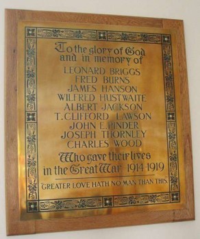 (2) Methodist Church: brass plaque