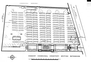 CWGC Cemetery Plan: CHAUNY COMMUNAL CEMETERY BRITISH EXTENSION
