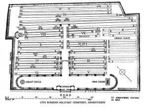 CWGC Cemetery Plan: CITE BONJEAN MILITARY CEMETERY, ARMENTIERES
