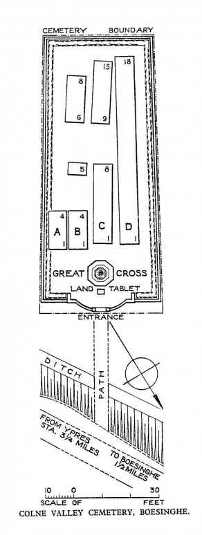 CWGC Cemetery Plan: COLNE VALLEY CEMETERY