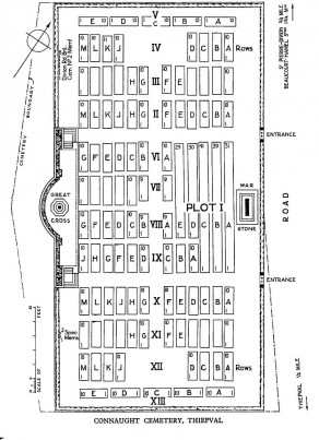 CWGC Cemetery Plan: CONNAUGHT CEMETERY, THIEPVAL