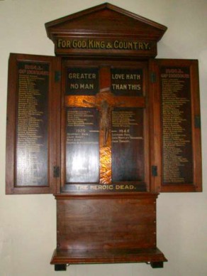 (2) St John the Baptist's Church: oak memorial plaque