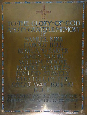 (1) Primitive Methodist Chapel: brass memorial plaque