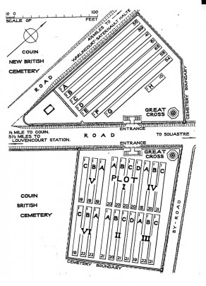 CWGC Cemetery Plan: COUIN NEW BRITISH CEMETERY