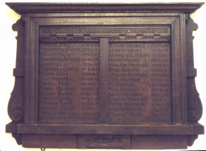 (2) Rylstone Parish Roll of Honour: oak plaque (Cracoe & District Community Village Hall)