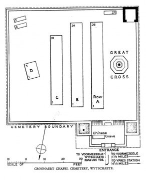 CWGC Cemetery Plan: CROONAERT CHAPEL CEMETERY