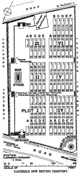 CWGC Cemetery Plan: DADIZEELE NEW BRITISH CEMETERY
