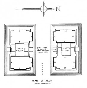 CWGC War Memorial Plan: DELHI MEMORIAL (INDIA GATE)