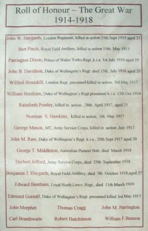 (2a) St Andrew's Church: Roll of Honour
