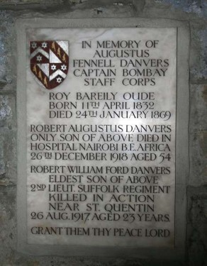 (2b) St Andrew's Church: memorial plaque (R. W. F. Danvers)