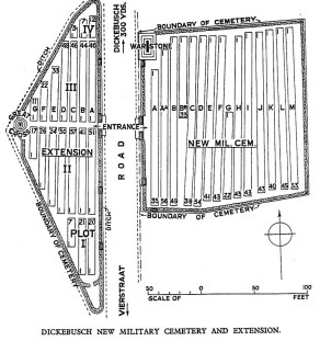 CWGC Cemetery Plan: DICKEBUSCH NEW MILITARY CEMETERY