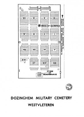 CWGC Cemetery Plan: DOZINGHEM MILITARY CEMETERY