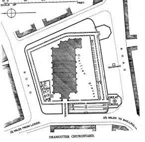 CWGC Cemetery Plan: DRANOUTER CHURCHYARD