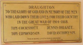 (2a) Village Hall: brass memorial plaque