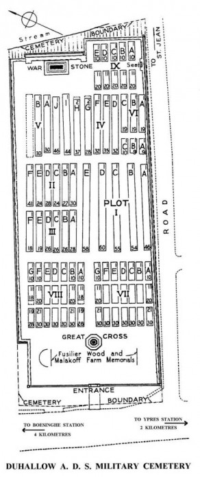 CWGC Cemetery Plan: DUHALLOW A.D.S. CEMETERY