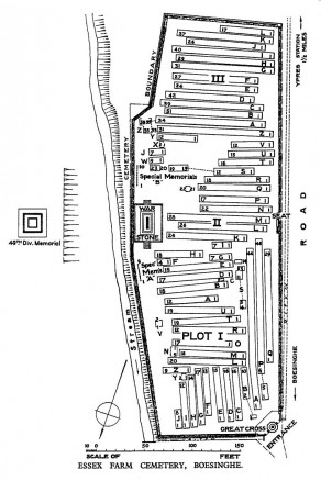 CWGC Cemetery Plan: ESSEX FARM CEMETERY