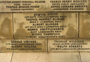 (1) War Memorial: detail, inscription no 3
