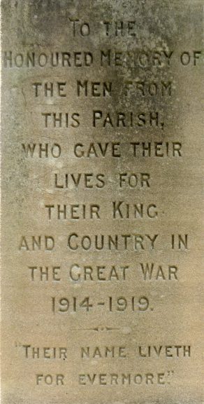 (1) War Memorial: detail