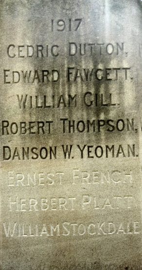 (1) War Memorial: detail