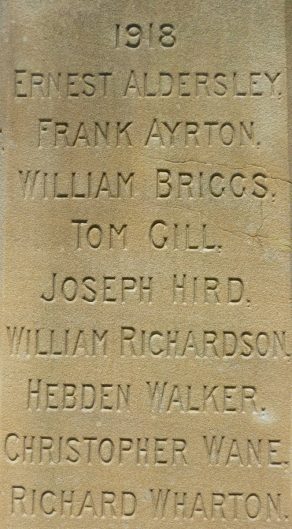 (1) War Memorial: detail