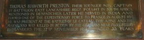 (1b) St Alkelda's Church: private brass plaque (Thomas Haworth Preston) - detail