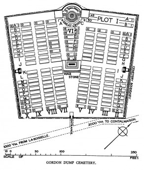 CWGC Cemetery Plan: GORDON DUMP CEMETERY, OVILLERS-LA BOISSELLE