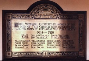 (1a) Methodist Chapel: large engraved brass plaque
