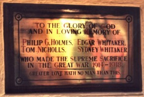 (1b) Methodist Chapel: small engraved brass plaque
