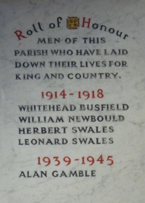 (2) St Mary's Church: Roll of Honour