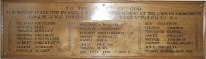 (1) St Ambrose's Church: wooden memorial plaque