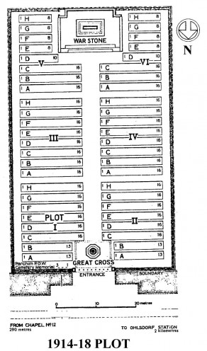 CWGC Cemetery Plan: HAMBURG CEMETERY