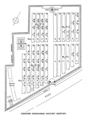 CWGC Cemetery Plan: HARINGHE (BANDAGHEM) MILITARY CEMETERY