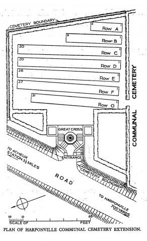 CWGC Cemetery Plan: HARPONVILLE COMMUNAL CEMETERY EXTENSION